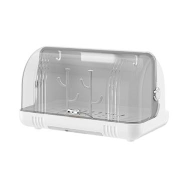 Imagem de DimyFew Suporte para copos, suporte para copos de mesa, recipiente para secar pratos, tigelas e talheres de mesa, escorredor para garrafas, Branco