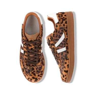 Imagem de Rosella Carlie Tênis feminino – Tênis feminino moderno com palmilha removível – Sapatos de primavera elegantes e leves para mulheres, casuais, antiderrapantes, com cadarços, calçados de caminhada