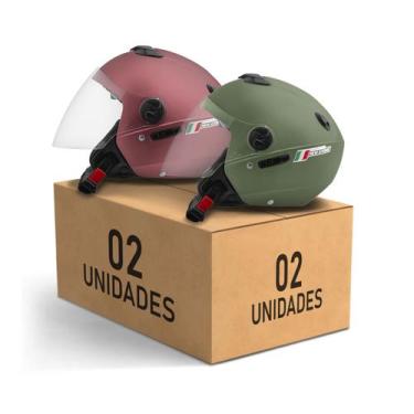 Imagem de Kit 2 Capacete Aberto New Atomic Elite Masculino Feminino Pro Tork, RO