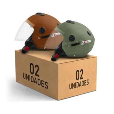 Imagem de Kit 2 Capacete Aberto New Atomic Elite Masculino Feminino Pro Tork, LA