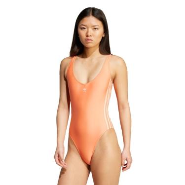 Imagem de Maiô Adicolor Três Listras adidas Originals Laranja  feminino