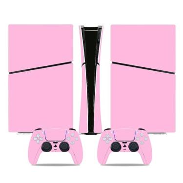 Imagem de Adesivo Skin para console PS5 Slim, capa protetora para controle de edição digital (rosa)