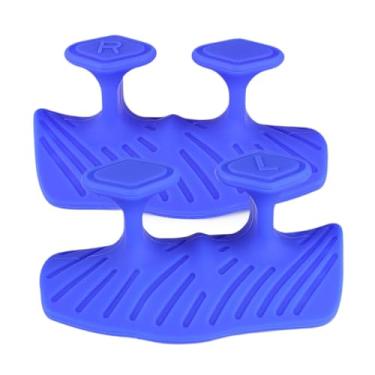 Imagem de menolana 2x Luvas de silicone para levantamento de peso, proteção para as mãos, para homens e mulheres, sem dedos, para treino, fitness e exercícios, Azul