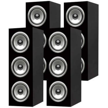 Imagem de 4 Pcs 80s 90s Party Decorations Hip Hop Party Favor Large Paper Boombox Boxes for Retro 1980s 1990s Theme Music Neon Decoration 17 x 6 x 6 Inches (Classic)