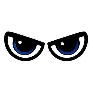 Imagem de Adesivos de farol lindos olhos 1 par, decalques engraçados para para-choque de janela de carroceria de caminhão, adesivo de decoração, adesivos de anime 3D, decalque redondo (2 peças) (legal)