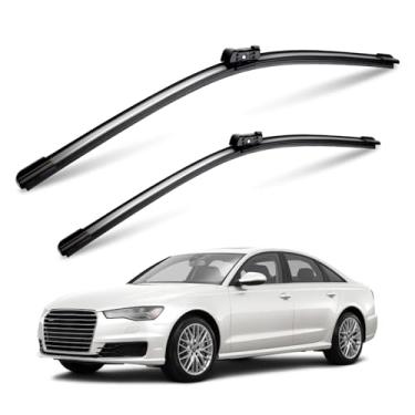 Imagem de Forccord Pacote Com 2 Palhetas De Limpador Para-Brisa Para Audi A6 A7 S6 S7 2012-2018 Limpadores 26" + 21" Acessórios Carro Trava Superior 3397007638 (Sem Gancho U/J)