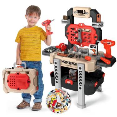 Imagem de Banco de ferramentas para crianças Deshara Toddler Workbench com 138 p