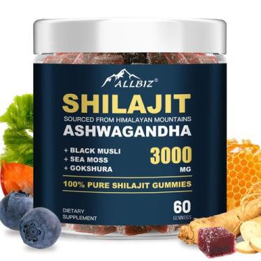 Imagem de Shilajit Gummies ALLBIZ 6 em 1 com Ashwagandha Gokshura 60 ct