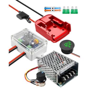 Imagem de Kit adaptador de bateria de roda elétrica compatível com bateria Milwaukee M18 de 18 V, kit de conversão de bateria de roda elétrica com regulador de tensão de protetor de baixa tensão para DW DIY