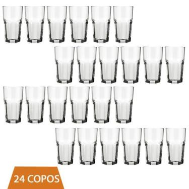 Imagem de Conjunto 24 Copo Bristol Transparente 340ml Vidro Drinks - NADIR FIGUE