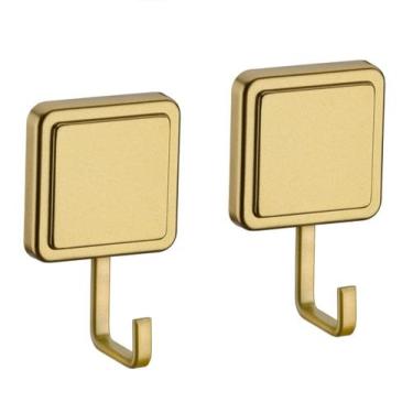 Imagem de Kit 2 Cabide Gancho Multiuso Para Toalha Objetos Banheiro Adesivo Dupl
