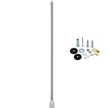 Imagem de Prolongador Alongador Inox 60cm Com Base Fixação + Parafusos Anti-Furt