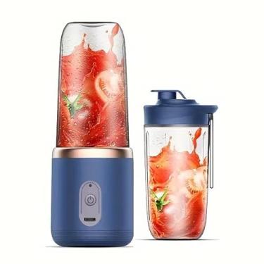 Imagem de Liquidificador Portátil, 400ml, 6 Lâminas, Misturador para Sucos e Alimentos, Cor Aleatória