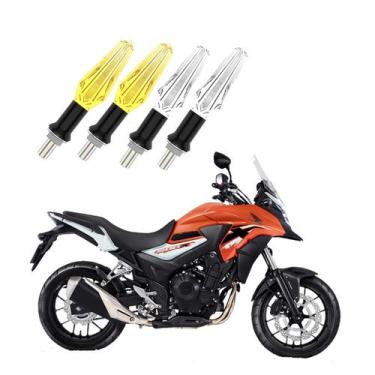 Imagem de Kit 4 Pisca Setas Esportivas de Led Modelo Cristal Moto Honda CB 500X 