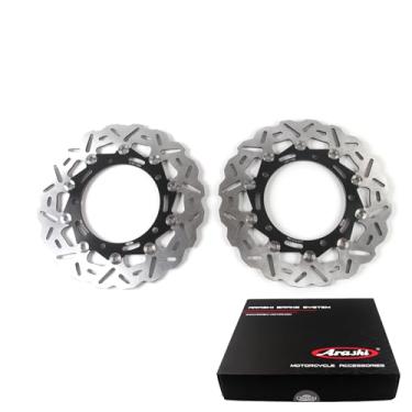 Imagem de Arashi Discos de freio dianteiros rotores para Kawasaki Z900 2017-2022 ABS, Z900RS 18-22 CAFE', Ninja 650R EX650 17-22, Z650 ABS 17-22, Z650RS 20-22, peças de acessórios de motocicleta pretas