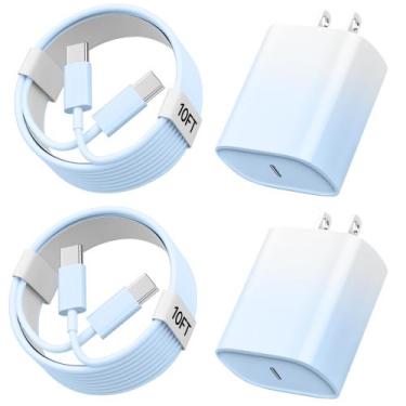 Imagem de Carregador+cabo USB-C PD de 20 W para iPhone 15/16 Pro Max - Ubearkk