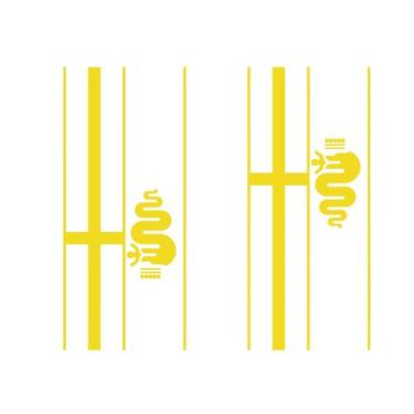 Imagem de Adesivos Laterais Para Porta De Carro Com Tema De Cobra Animal, 2 Peça