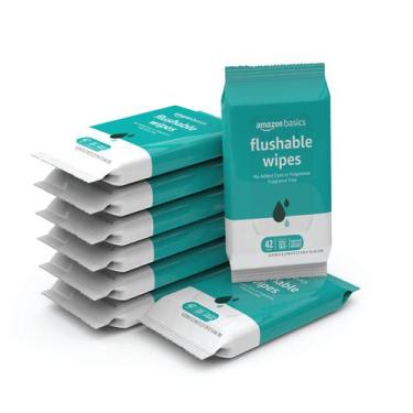 Imagem de Toalhetes laváveis para adultos Amazon Basics 336 unidades
