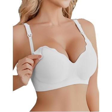 Imagem de Sutiã de amamentação Ekouaer Wavy Breastfeeding Maternity Support bran