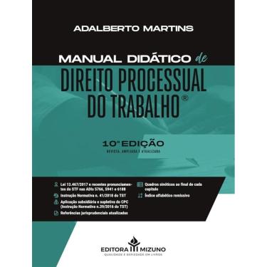 Imagem de Manual Didatico De Direito Processual Do Trabalho - 10ª Ed