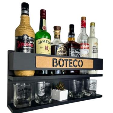 Imagem de Barzinho para Sala Barzinho de Parede - Boteco - Preto Fosco