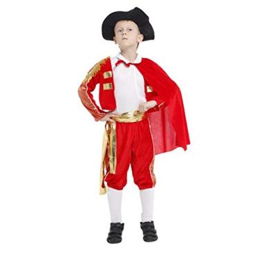 Imagem de Brcus Boys Matador Role Play Spanish Halloween Costume Red Bull Fighting Outfits Large