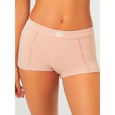 Imagem de Calcinha Boyshorts Hering 77RK Canelada Algodão T. P/XG, G, Hku, Rosa