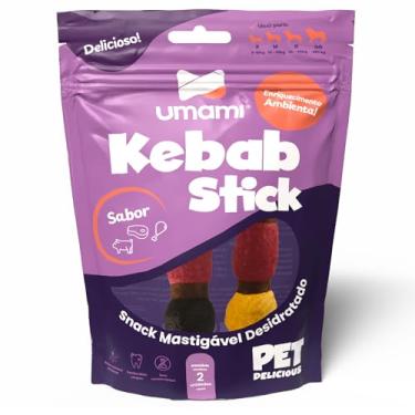 Imagem de Umami Mordedor Kebab Stick Natural 2 Unidades - Couro Bovino, Sem Corantes, Auxilia na Redução do Mau Hálito e Proporciona Entretenimento