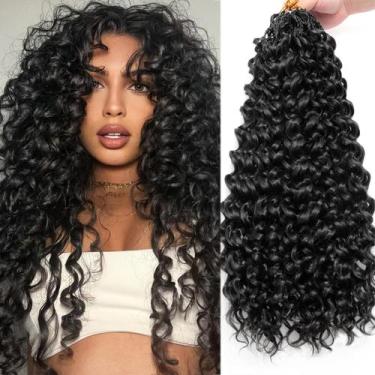 Imagem de Cabelo de crochê SUYIAPIY Gogo Curl Ocean Wave 18 polegadas 1B para mu