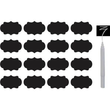 Imagem de 2X 50 Etiquetas 3X2Cm + 1 Caneta Giz Branca Decorar Potes