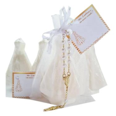 Imagem de 2X Kit 10 Sabonete Nossa Senhora Lembrancinhas Terço