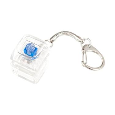 Imagem de Fenteer Teclado Fidget Brinquedo Portátil Compacto Teclado Fidget Chaveiro Mecânico Botão Chave para Presente Aniversário Adolescentes Homens Mulheres Escola , Claro, 1 Teclados