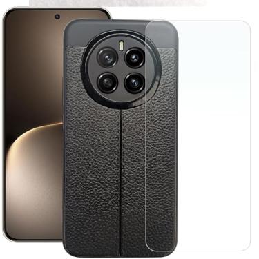 Imagem de TNKISRY Capa para Honor Magic7 (17,2 cm), capa de grau militar, proteção total resistente ao desgaste e queda, película protetora de tela temperada [1 unidade] preta