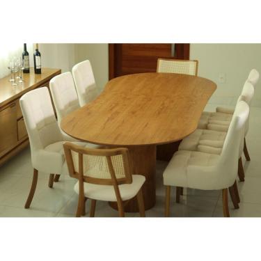 Imagem de Sala de Jantar 2,40m com 8 Cadeiras Zara - Requinte  Salas