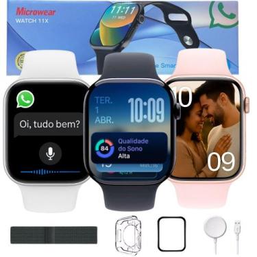 Imagem de Smart Watch Inteligente W11 X Série 11 Responde Whatsapp 2 Pulseiras -