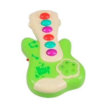 Imagem de Brinquedo Musical Educativo Mini Guitarra Infantil Cor:Verde