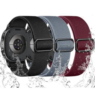 Imagem de Maledan Pulseira esportiva de nylon elástica compatível com Samsung Watch 8/Galaxy Watch 8 Classic masculina e resistente à água para Samsung Watch 8 de 40 mm e 44 mm/Galaxy Watch8 Classic de 46 mm