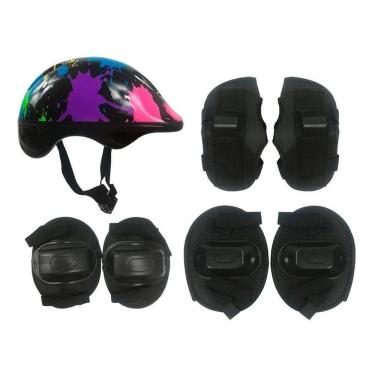 Imagem de 5X Kit Proteção Infantil Patins Skate Bicicleta Roller Color