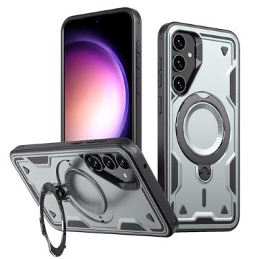 Imagem de SORAKA Capa para Samsung Galaxy S23 FE com suporte,compatível com MagSafe,Capa Samsung Galaxy S23 FE com chapa de ferro Capa resistente que absorve choques Proteção contra quedas de nível militar