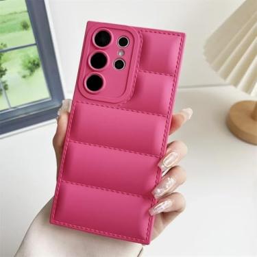 Imagem de Capa para celular Samsung S25 S24 S23 S22 Ultra S21 Plus A56 A36 A26 A16 A06 A55 A35 A06 A15 A15 A54 A34 (para Galaxy S21/rosa vermelha)