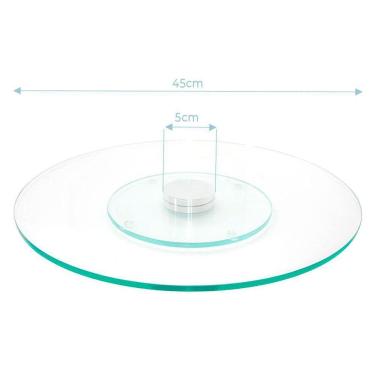 Imagem de Prato Giratório Vidro Temperado 8Mm Incolor 45Cm