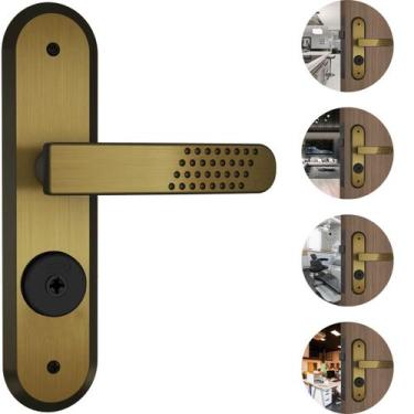 Imagem de Fechadura Stam porta de madeira externa tetra 1800/21 espelho oxidado