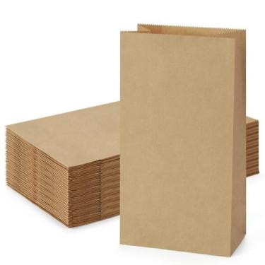 Imagem de Lancheiras de papel SHOPDAY Brown Kraft, capacidade de 4 libras, 100 u