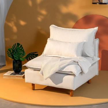 Imagem de Sofá Modular com Encosto Pé Madeira Sôma CabeCasa MadeiraOriginals - C