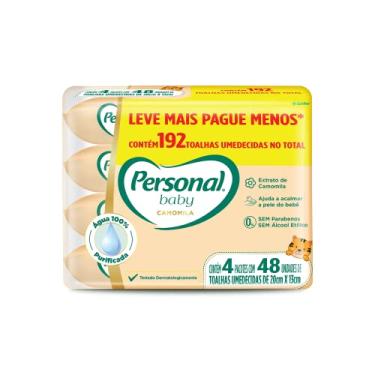 Imagem de Personal Toalha Umedecida Baby Camomila Promopack, 192 Unidades
