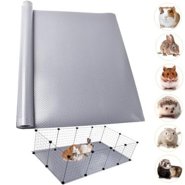 Imagem de TCYPUHL Forro de gaiola de porquinho-da-índia 61 x 38 cm, 1 peça de cama impermeável para coelhos, almofadas impermeáveis e reutilizáveis para porquinhos-da-índia, coelhos, hamsters, gerbos e