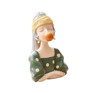 Imagem de hezhuhe2258 Ornamentos de mesa ornamento artístico decoração de mesa luz de sala de estar casa de luxo adequado para hall de entrada de escritório (grande)