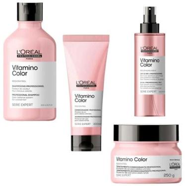 Imagem de Kit Shampoo Condicionador Máscara E Spray Leave-In Loreal - Loreal Pro