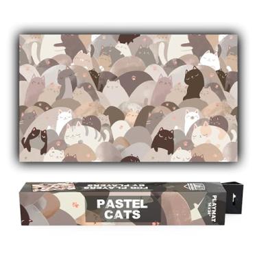 Imagem de (Pastel Cats) 14x24 TCG/MTG Playmat