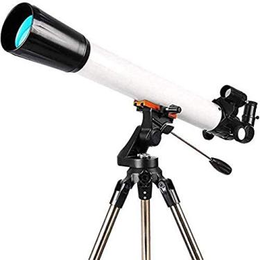Imagem de Telescópio - Telescópio refrator para iniciantes - Tripé de altura ajustável - Tripé com design de refrator óptico monocular 270X